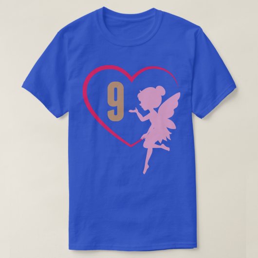 Ninth 9th Birthday Party Fairy Tale Girl Princess T-Shirt (Design vorne)