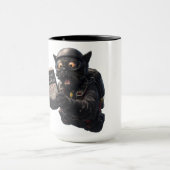 Ninth life, oh bugger, funny skydiving black cat t tasse (Zentrum)