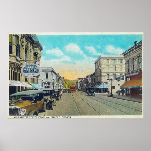Ninth Street View der Willamette Street Poster (Vorne)