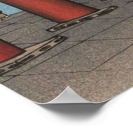 Nio Gate at Asakusa Temple by Tsuchiya Koitsu Poster (Ecke)