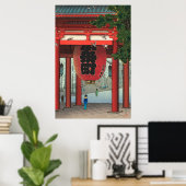 Nio Gate at Asakusa Temple by Tsuchiya Koitsu Poster (Heimbüro)
