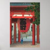 Nio Gate at Asakusa Temple by Tsuchiya Koitsu Poster (Vorne)