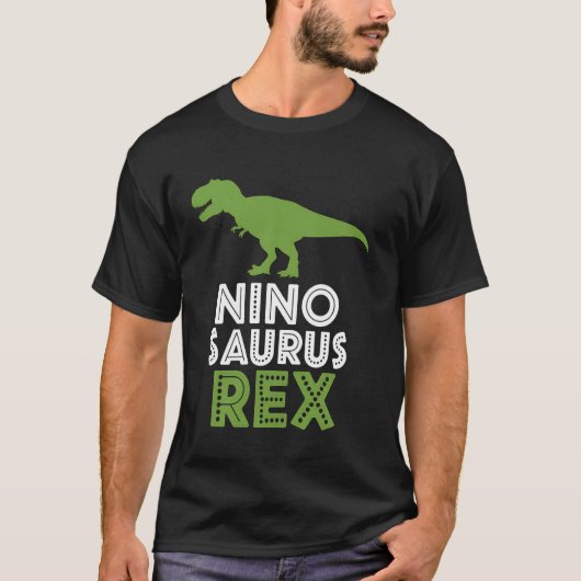 Nio Saurus Rex Funny Dinosaur Boys T-Shirt (Vorderseite)