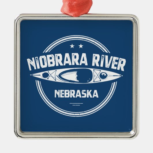 Niobrara Fluss Nebraska Kayaking Ornament Aus Metall (Vorne)