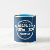 Niobrara Fluss Nebraska Kayaking Zweifarbige Tasse (Mittel)