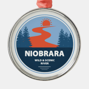Niobrara Wild und Landschaftlicher Fluss Nebraska Ornament Aus Metall