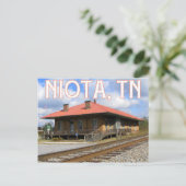 Niota, Tn Historic 1854 Train Station Postkarte (Stehend Vorderseite)
