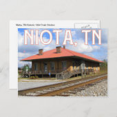 Niota, Tn Historic 1854 Train Station Postkarte (Vorne/Hinten)