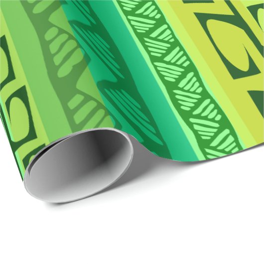 Nipa-Haken - Grün Geschenkpapier (Rolleneckpunkt)