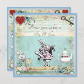 Nippen Sie u. sehen Sie an Alice im Einladung (Vorne/Hinten)