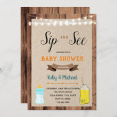 Nippen Sie und sehen Sie an Limonadeduschen-Party Einladung (Vorne/Hinten)