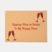 Nippender Wein in Destin mit Gläsern Fußmatte (Vorderseite)