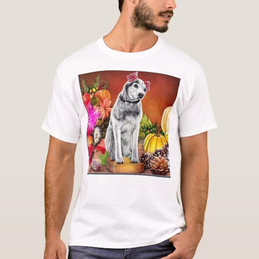 Nipper, der RCA Hund Erntedank T-Shirt (Vorderseite)