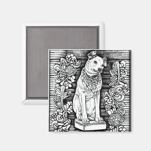 Nipper, der RCA-Hund Magnet (Vorderseite/Rückseite)