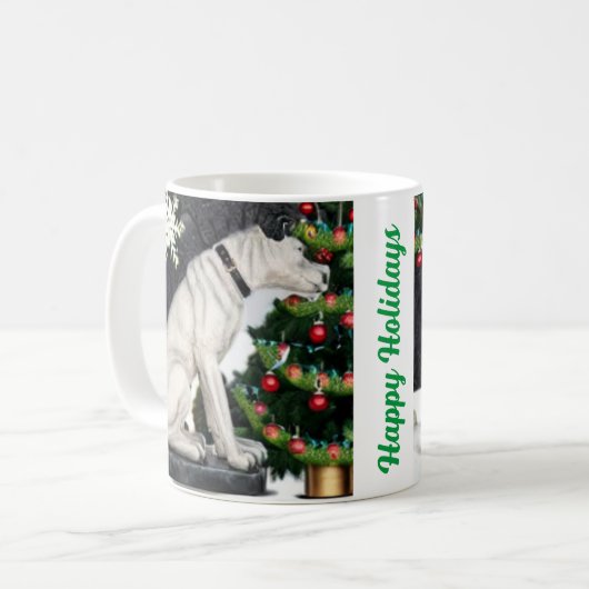 Nipper, The RCA Hund Weihnachten Tasse (Vorderseite Links)