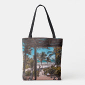 Nipphütte unter Kokospalmen Tasche (Rückseite)