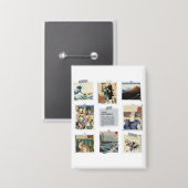 NIPPON Japanese Ukiyo-e Button (Vorderseite/Rückseite)