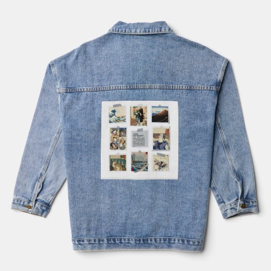 NIPPON Japanese Ukiyo-e Jeansjacke (Rückseite)