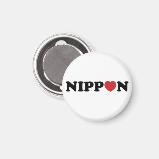 Nippon Liebe Heart Magnet (Vorderseite/Rückseite)
