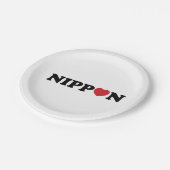 Nippon Liebe Heart Pappteller (Schrägansicht)