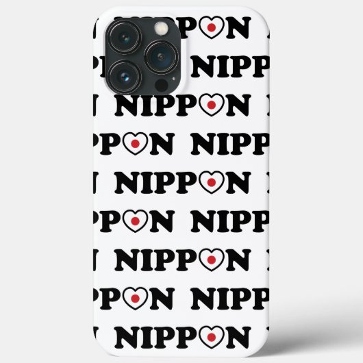 Nippon Liebe Herzenflagge Case-Mate iPhone Hülle (Rückseite)