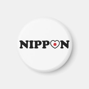 Nippon Liebe Herzenflagge Magnet