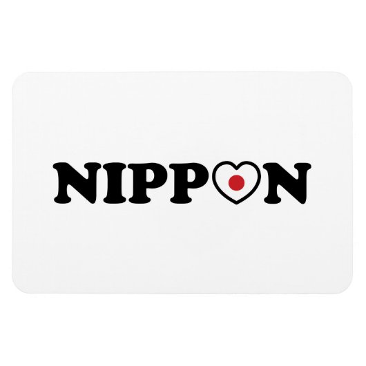 Nippon Liebe Herzenflagge Magnet (Horizontal)