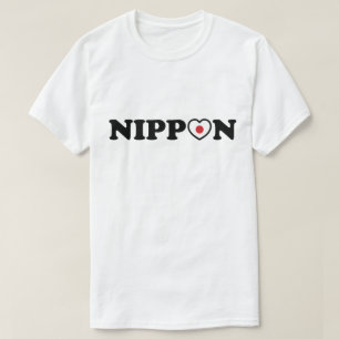 Nippon Liebe Herzenflagge T-Shirt