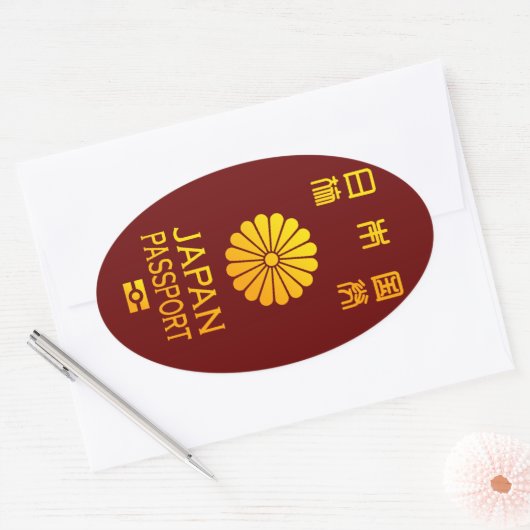 Nippon Pass Ovaler Aufkleber (Umschlag)