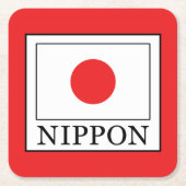 Nippon Rechteckiger Pappuntersetzer (Vorderseite)