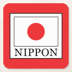 Nippon Rechteckiger Pappuntersetzer