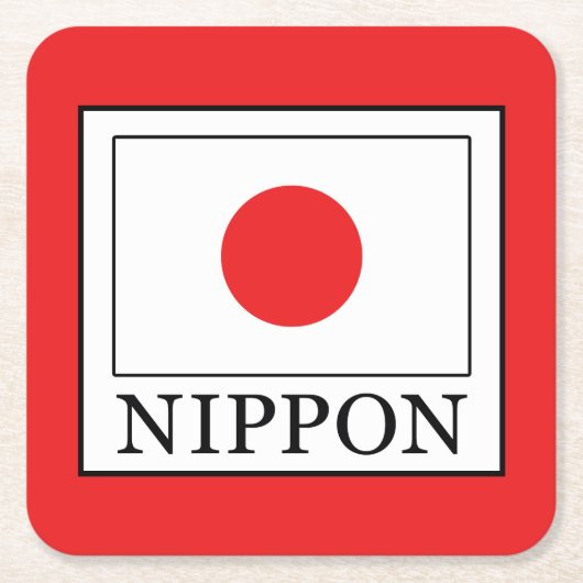 Nippon Rechteckiger Pappuntersetzer (Vorderseite)