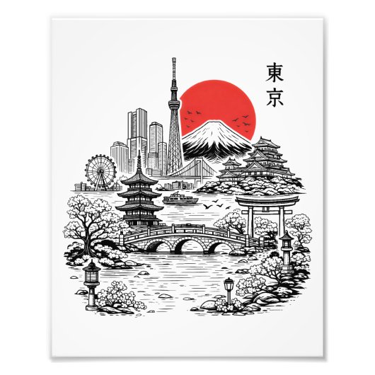 Nippon Sakura Tokyo Sakura  Fotodruck (Vorne)