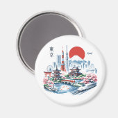 Nippon Sakura Tokyo Sakura Magnet (Vorderseite/Rückseite)