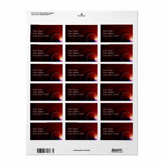 Nips - Fraktal Art Adressaufkleber (Vorne)