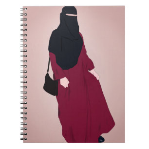 Niqab - Muslimah - Hijab-Hand gezeichnet - Hijab-M Notizblock