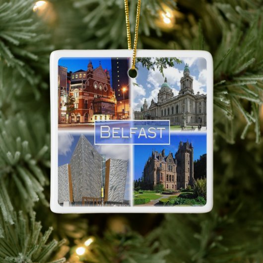 NIR003 BELFAST, Nordirland, Keramikornament (Baum)