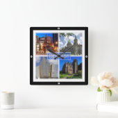 NIR003 BELFAST, Nordirland, Quadratische Wanduhr (Zuhause)