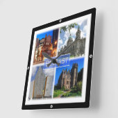 NIR003 BELFAST, Nordirland, Quadratische Wanduhr (Winkel)