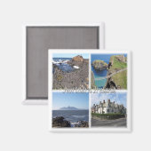 NIR007 NORDIRLAND, Mosaik, Kühlschrankmagnet (Vorderseite/Rückseite)