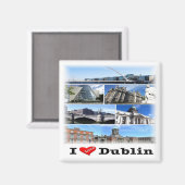 NIR011 DUBLIN "I LIEBE", Nordirland, Kühlschrank Magnet (Vorderseite/Rückseite)
