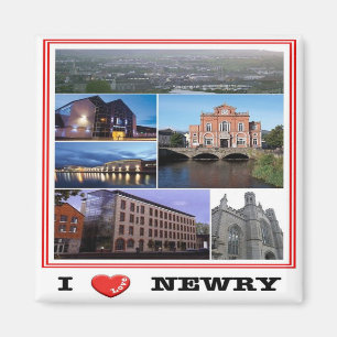 NIR013 NEWRY "I LIEBE", Nordirland, Kühlschrank Magnet