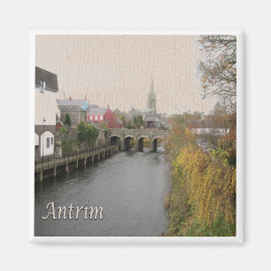 NIR019 ANTRIM, Nordirland, Kühlschrank Magnet