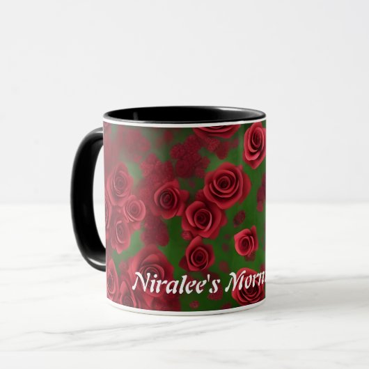 Niralee Morgentee Personalisiert anpassbar Tasse (Vorderseite Links)