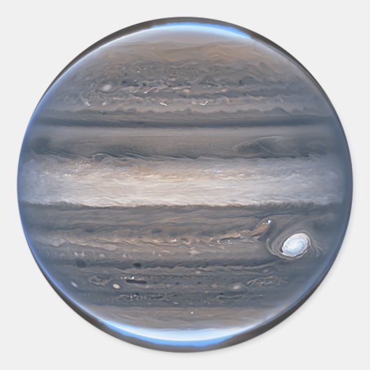 NIRCam View of Jupiter | JWST Runder Aufkleber (Vorderseite)