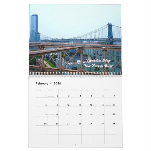 Nirgends außer New York Wall Calendar Kalender (Feb 2026)