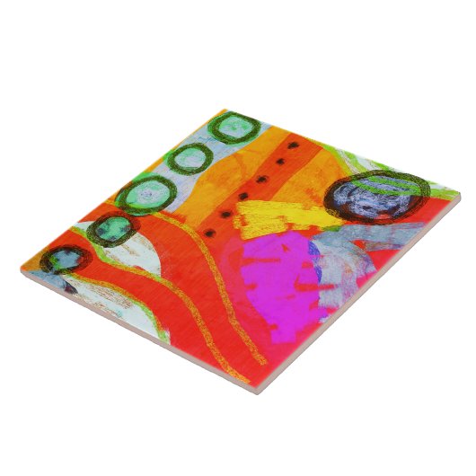 Nirgendwo Abstrakte digitale Malerei Fliese (Seite)