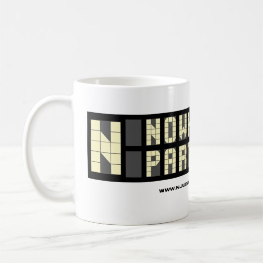 "Nirgendwo insbesondere" Kaffee-Tasse Kaffeetasse (Links)