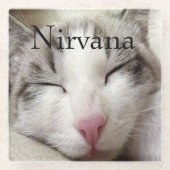 Nirvana Cat Glasuntersetzer (Vorderseite)