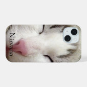 Nirvana Cat iPhone 15 Hülle (Rückseite (Horizontal))